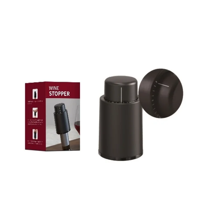 Wholesale Price Bar Kitchen Accessories Food Grade Black Mini Small Plastic Wine Bottle Stopper