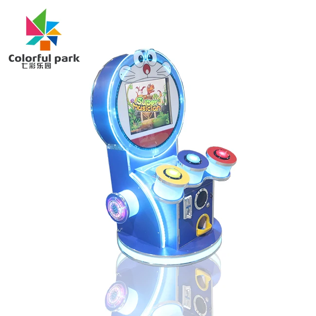 colorful park good price coin operated kid drumming game machine video display drummer arcade game