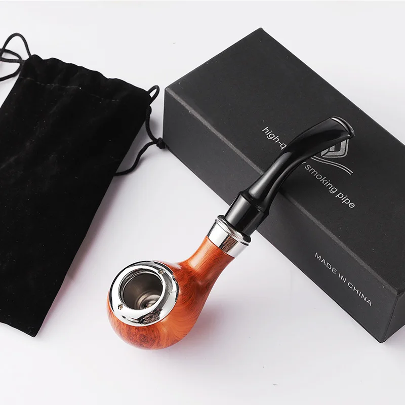 Custom handmade durable smoking hookah wooden tobacco pipe for gift