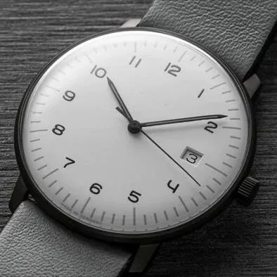 Custom logo Stainless steel double dome glass Minimalist men quartz watch