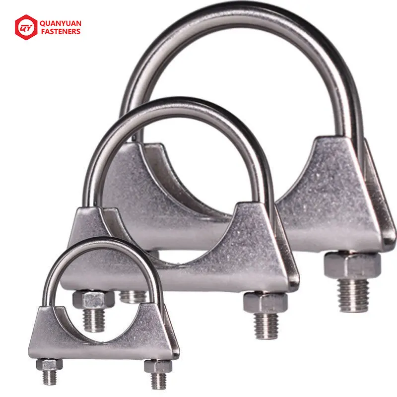 U Bolt Muffler Clamps Exhaust Pipe Clamp Saddle type Stainless Steel hose clamp