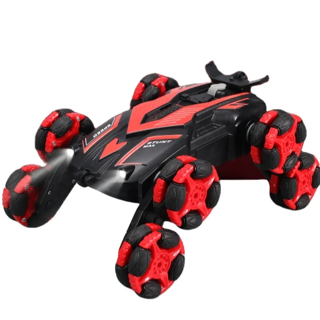 Omnidirectional rotation spray fog vapor drift car,New eight-wheel deformation stunt car Remote control toy car