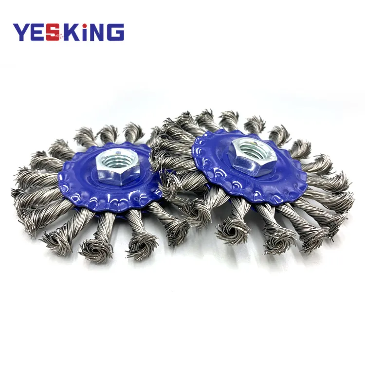 Factory new arrival Industrial weeding steel wire disc brush angle grinder round steel wire wheel brush