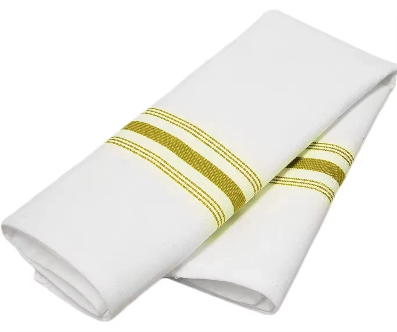 Yellow Bistro Dinner Cloth Napkin 18*22 inch Absorbent Washable Professional Restaurant Quality Table Linen with French Stripes