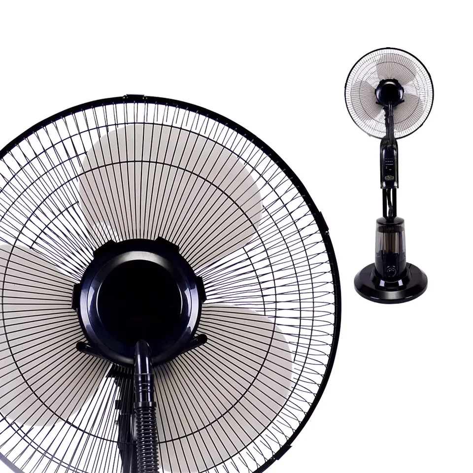 Africa South East Asia hot sale 16 inch ultrasonic humidifier air indoor vertical spray cooling water mist fan