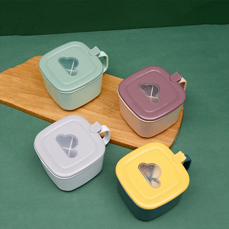 
Wholesale Salt Spice Storage Box Organizer 4 in 1 Plastic Kitchen Seasoning Box 