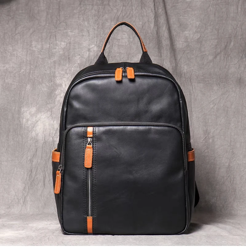 Backpack Men Mochila Cuero Hombre School Bag Leather Tote Bags Genuine Leather Backpack