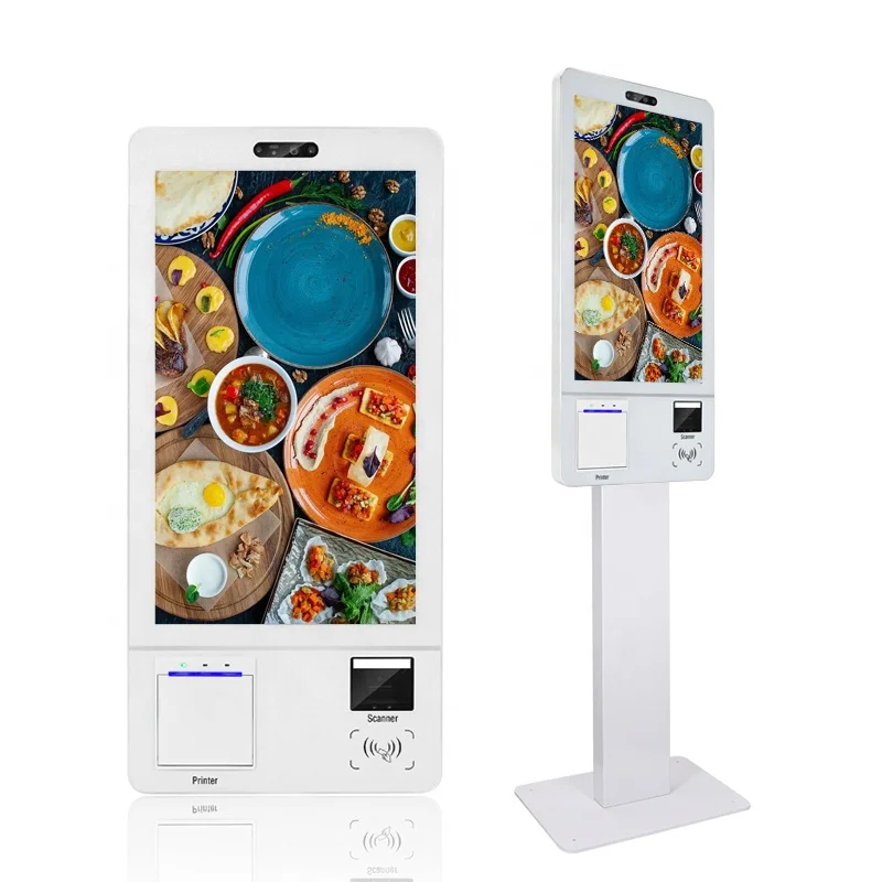 New Arrival Self Service Order Payment Terminal Kiosk Barcode Scanner Restaurant Self Payment Kiosk Ordering Kiosk