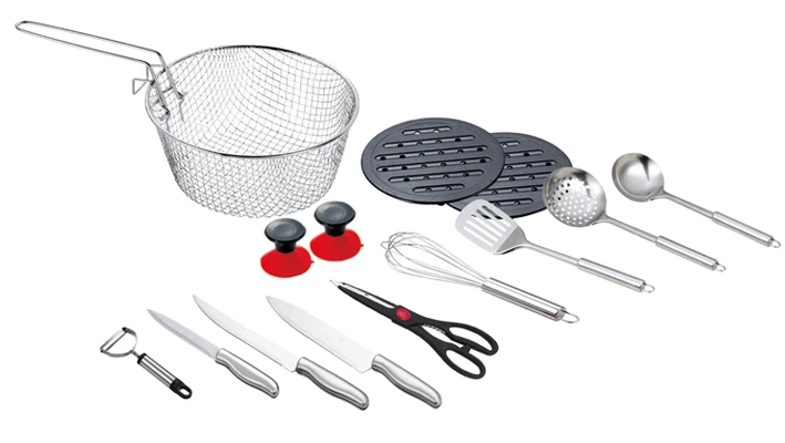 Hot sale kitchenware 30pcs induction cooking pot stainless steel cookware set with kitchen tools