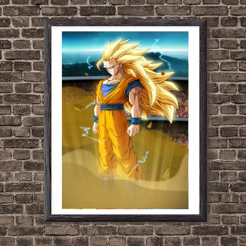 
Custom size Dragon Ball Z 3d lenticular print pictures with frame 