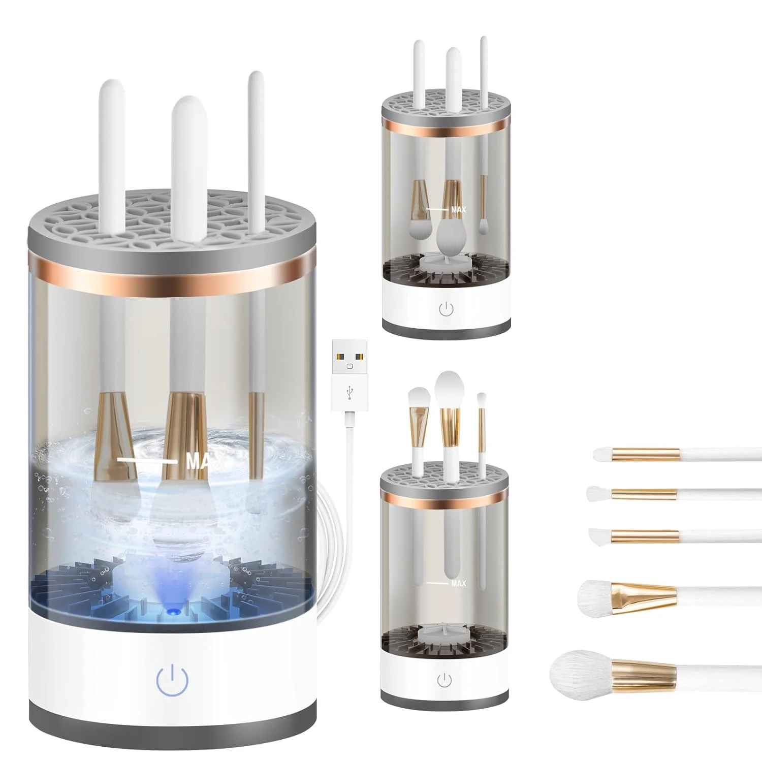 Electronic Makeup Brush Cleaner Portable Makeup Tools Cleaner Device For All Sizes Makeup Brush Sets