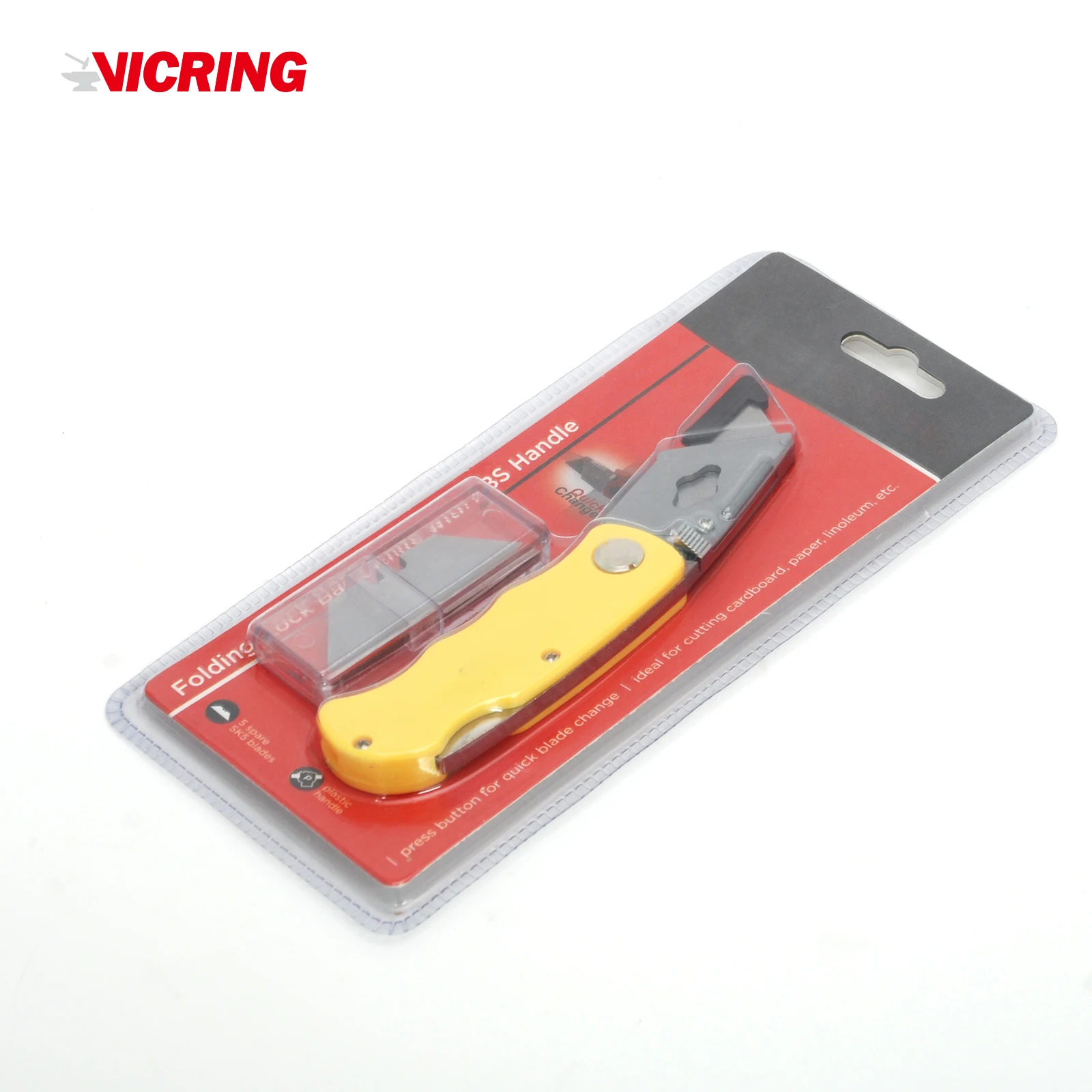 VICRING оптовая продажа профессиональный складной нож на заказ из алюминиевого сплава с замком 5 лезвиями