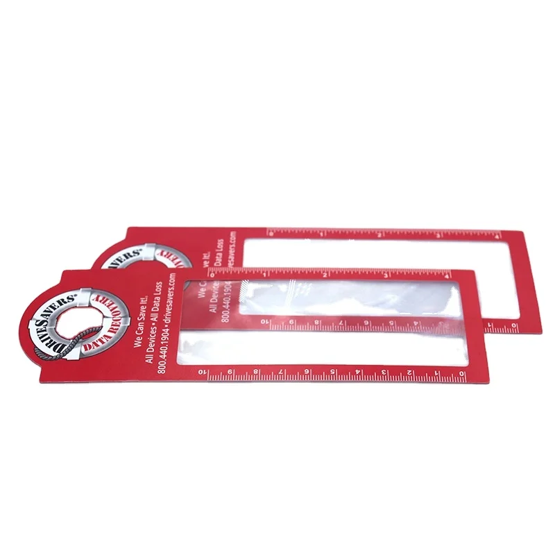Bookmark with ruler magnifying glass custom advertising promotion bookmark magnifier