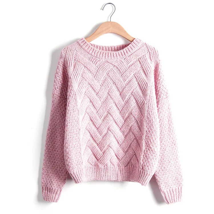 Wholesale Women Cheap Price Knit Winter Sweaters O Neck Causal Clothing Sweater