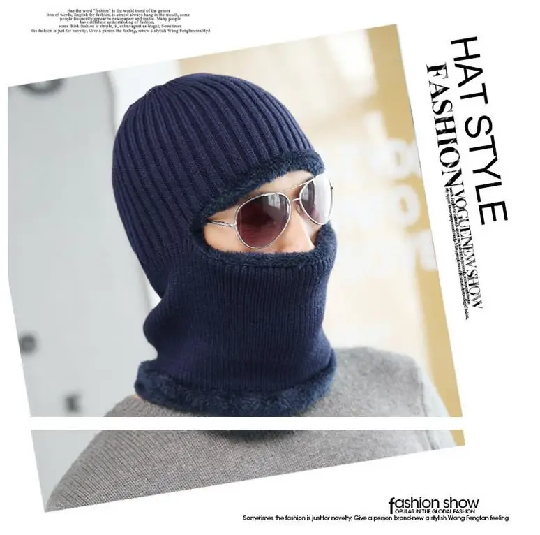 Winter Knitted Balaclava Beanie Hat Warm Cycling Ski Bandana  Warm Hat Earmuffs Head knit Cap Balaclava knitted Hats Winter