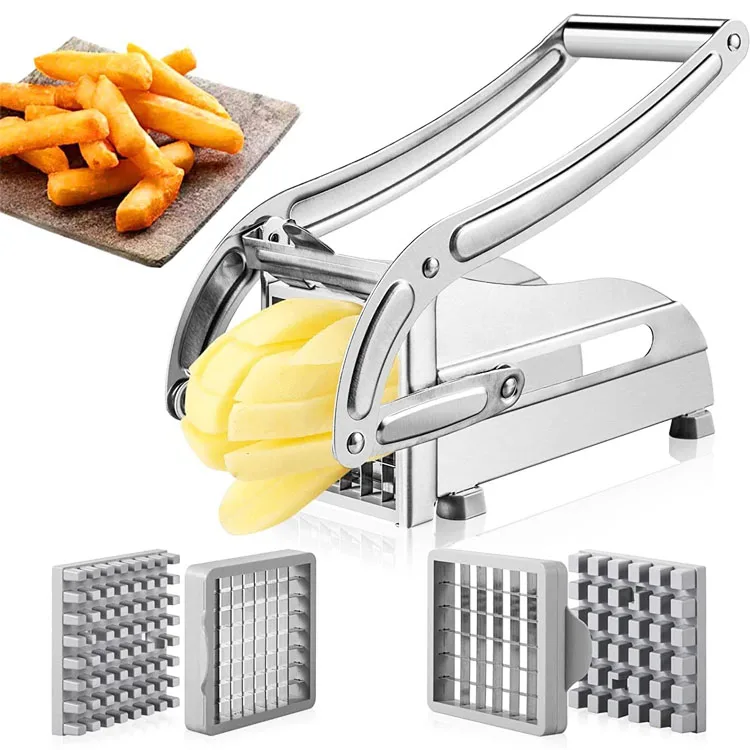 Stainless Steel Potato Cutter French Fries Slicer Potato Chips Maker French Fry Cutter Dicer Cutting Machine Tools Perfect