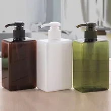 Custom color good quality hand liquid soap 500ml plastic square bottle lotion pump,PET empty custom shampoo soap pump bottle