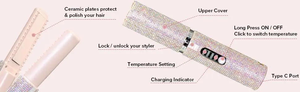 Новинка Лидер продаж беспроводной USB-утюжок для волос/Высококачественный утюжок волос керамический паровой выпрямитель