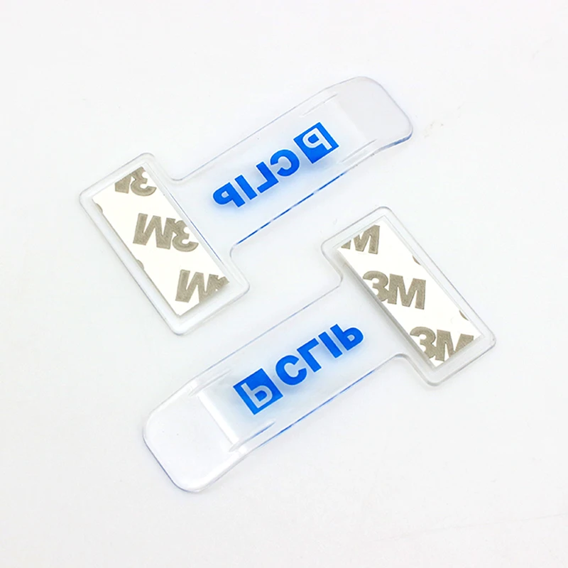 Transparent  Car Parking Ticket clip  custom logo printing Invoice Windscreen Window Tickets holder with Adhesive Tape
