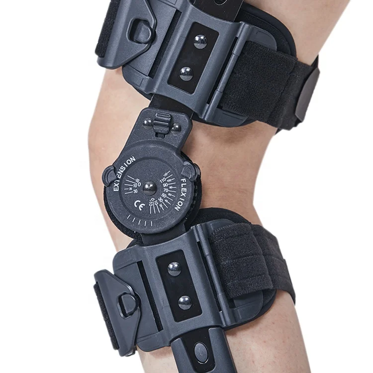 Orthopedic ROM hinged Knee Brace support for Post-op immobilization