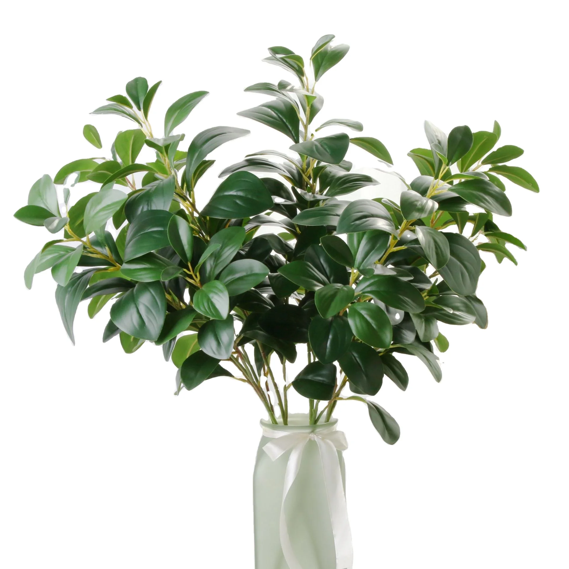 Artificial Greenery Stems Real Touch Green Plant Long Stem Green plant Vivid Artificial Plant Floral for wedding home  decor