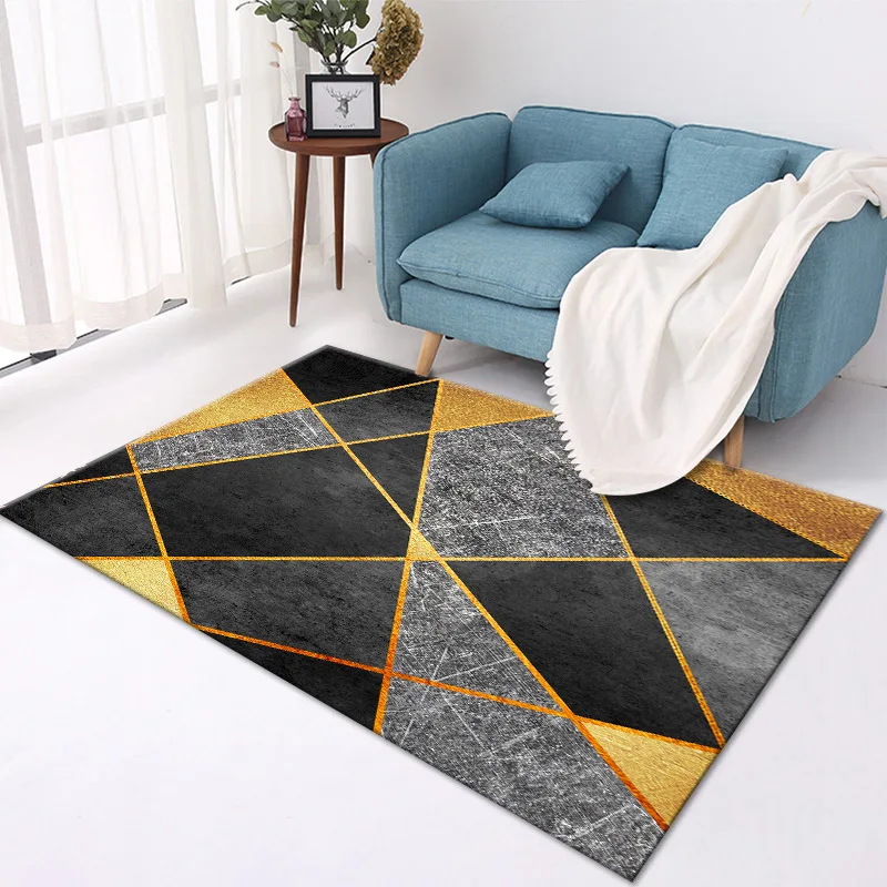 Роскошный и современный нескользящий напольный коврик большие коврики для украшения дома с индивидуальным принтом