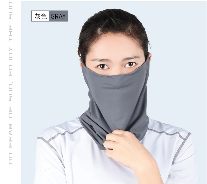 Cooling UPF 50+ Women Girls Sun Protection Face Cover Breathable Outdoor Uv Protection Bandana With Ear Loops