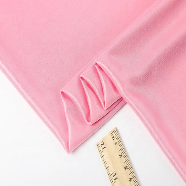 bright Polyester high interlock cloth encryption high gloss fabric knit lining fabric imitation silk pajamas skirt fabric