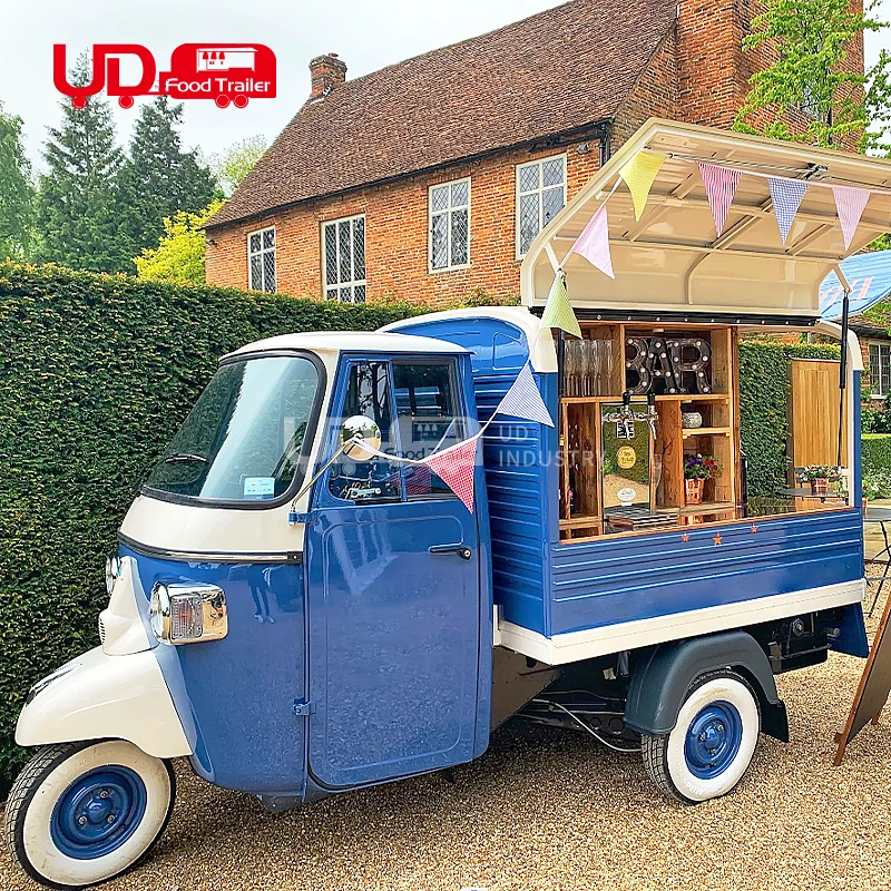 UrDream China Factory Mobile Food Tricycle 3 Wheels Ape Electric Ape Car Best Folding Coffee Food Truck