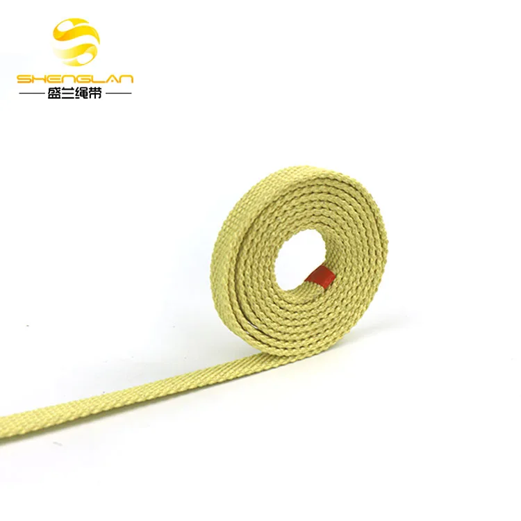 Heat Resistant Para Flat Aramid Roller Rope  for Glass Tempering Furnace