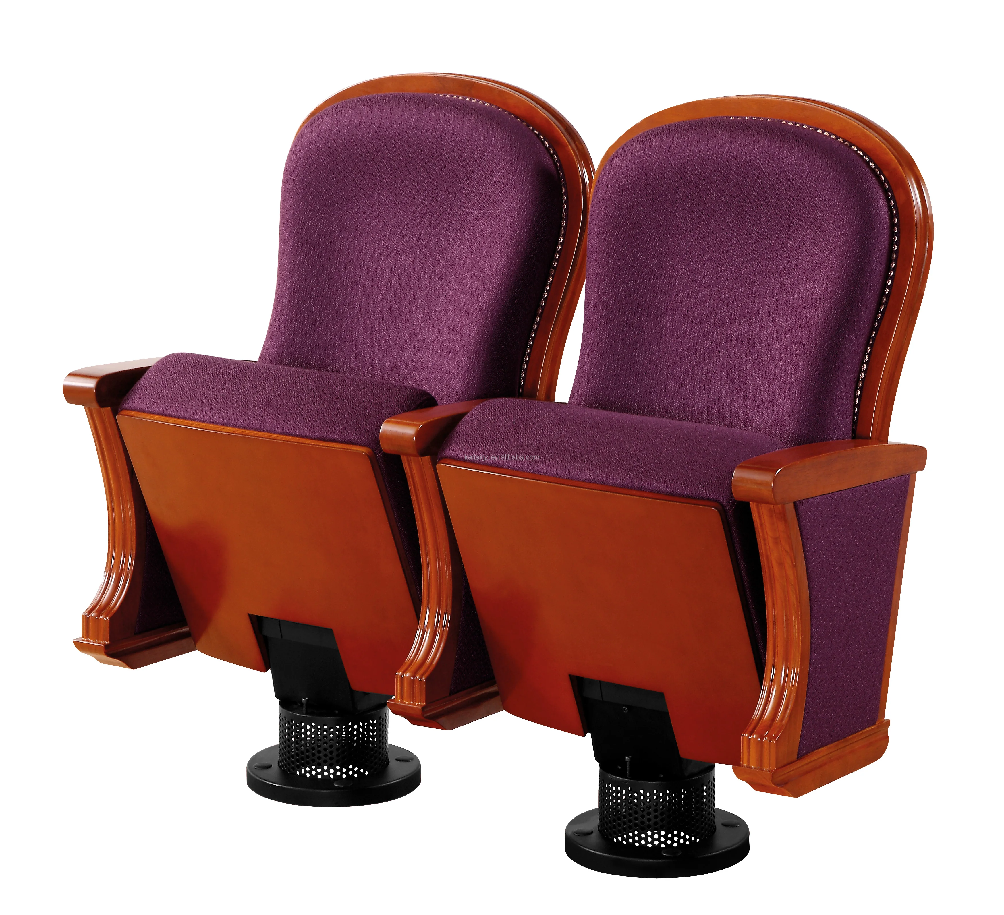 Классическое элегантное деревянное кресло для аудитории, сиденье для кинотеатра
