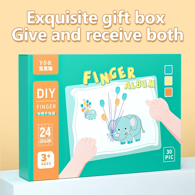 Funny 6/12 Colors Ink Pad Stamp DIY Finger Painting Craft Card making Large Round For Kids Learning Education Drawing Toys