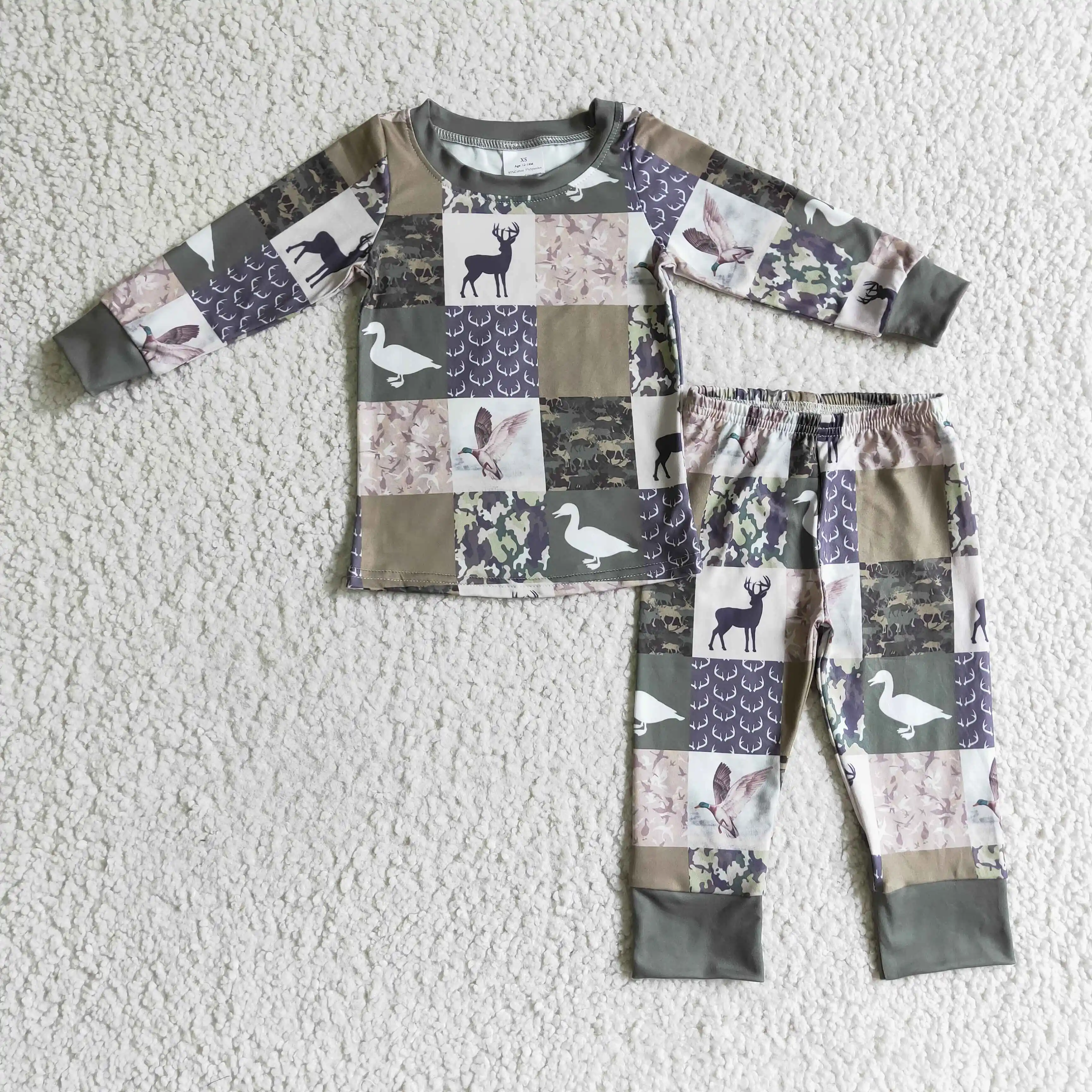 Western clothes purple long sleeves spider web print top pant wholesale boys clothe suit boutique low price ready to ship no moq