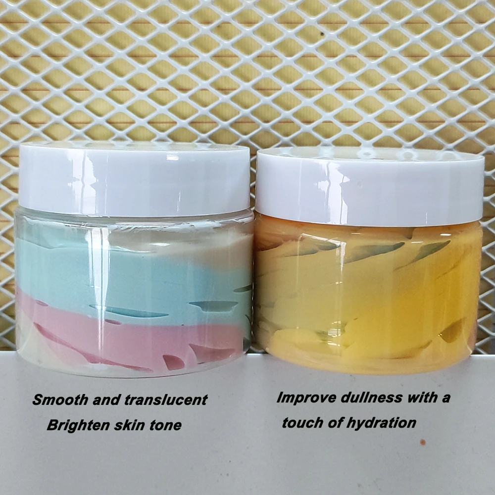 Private Label  Natural Organic Exfoliator Moisturizing Skin Whitening  Shea Whipped Rainbow Body Butter