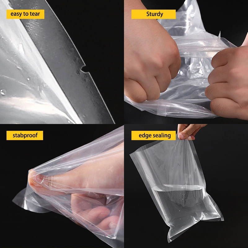 Transparent Nylon embossed Food saver vacuum sealer bags heat seal vacuum packaging bag for food