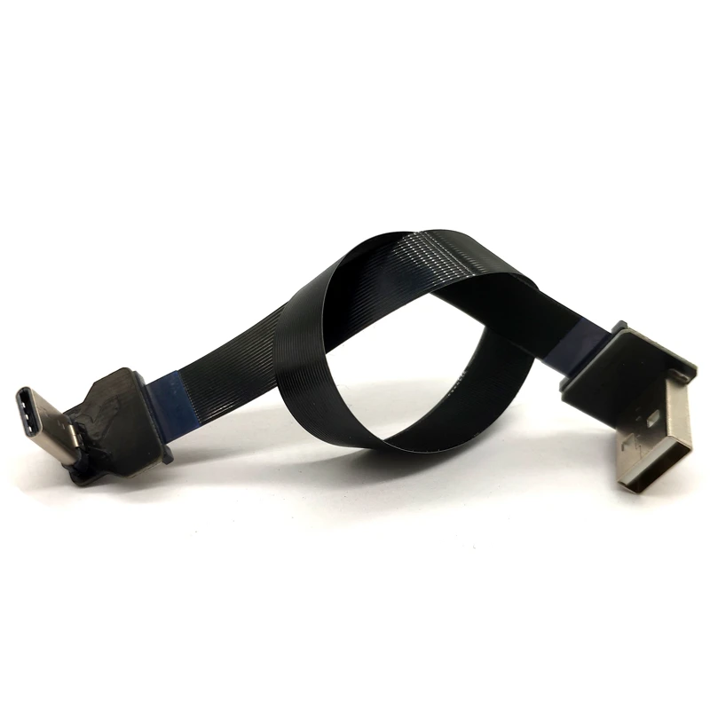 FFC Micro Mini Type C USB FPV Slim Thin Flat Soft flexible FPC charge AV out OTG Cable for FPV Brushless Handheld Gimbal xaja