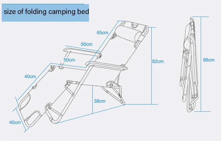 
Reliable Quality Lightweight Folding Beach Outdoor Camping Bed 
