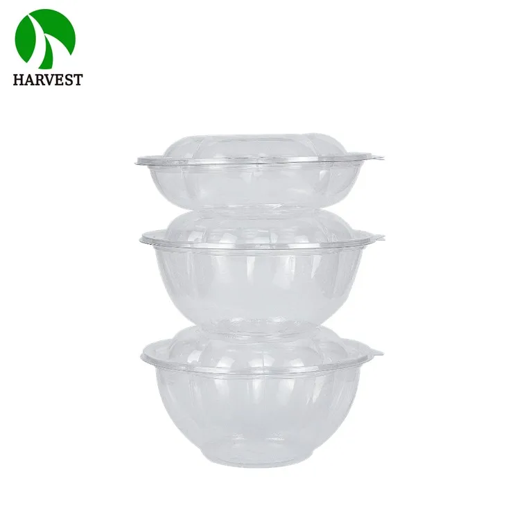 Round RPET PET Plastic Disposable Recyclable Clear Food Container