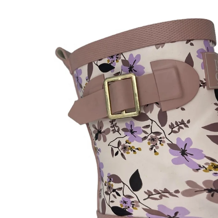 Детские резиновые сапоги с цветочным рисунком, водонепроницаемые, под заказ