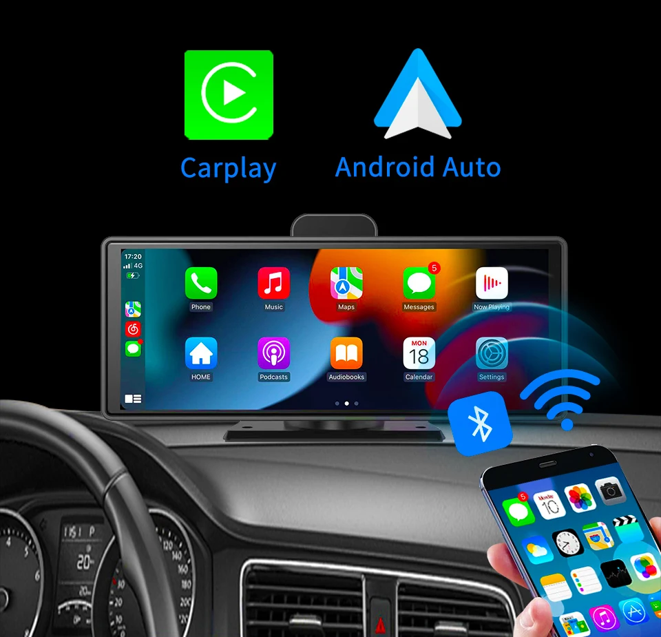 Автомобильный видеорегистратор ADINKAM универсальная Проводная камера 10 26 дюйма AUX ADAS Android 4K Wi-Fi передняя и задняя портативная стереомагнитола