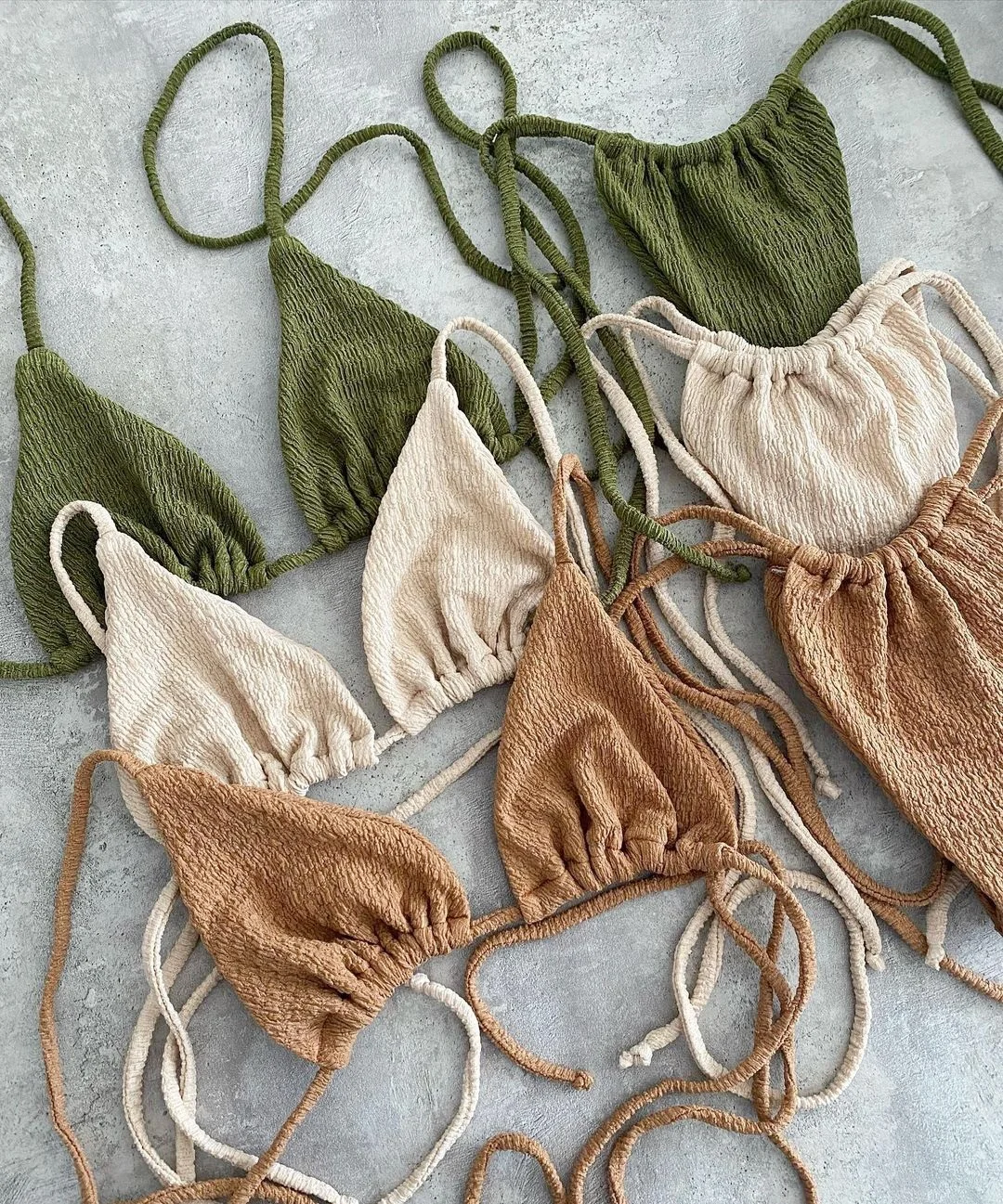 Sexy micro mini bikini Textured fabric high waist bathing suits for women thong bottom swimwear sexy bikini