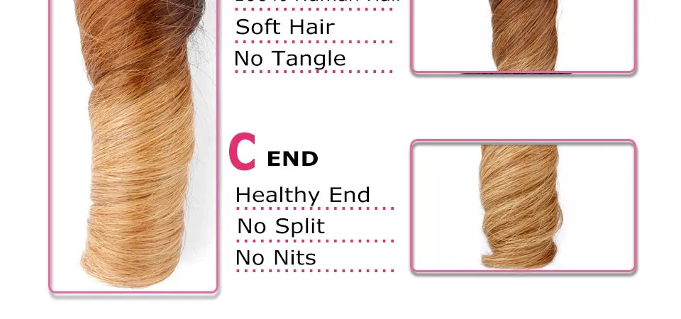 1B-4-27 Color 3tone Nigeria Platinum Blonde Crochet Braids Malaysian Bouncy Curl Human Hair Bundles Weave Braid in Weave  Curly