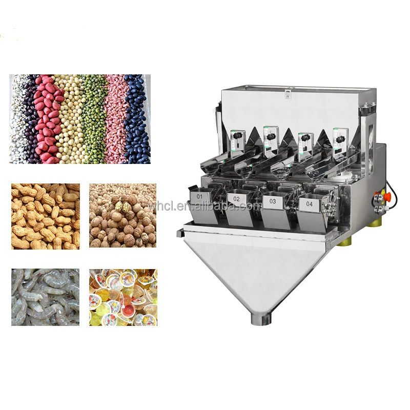 High Accuracy  Weigh Sensor Multi 2/4/10/14 Tea Heads Beans Sugar Granule Salt Weighing Linear Weigher