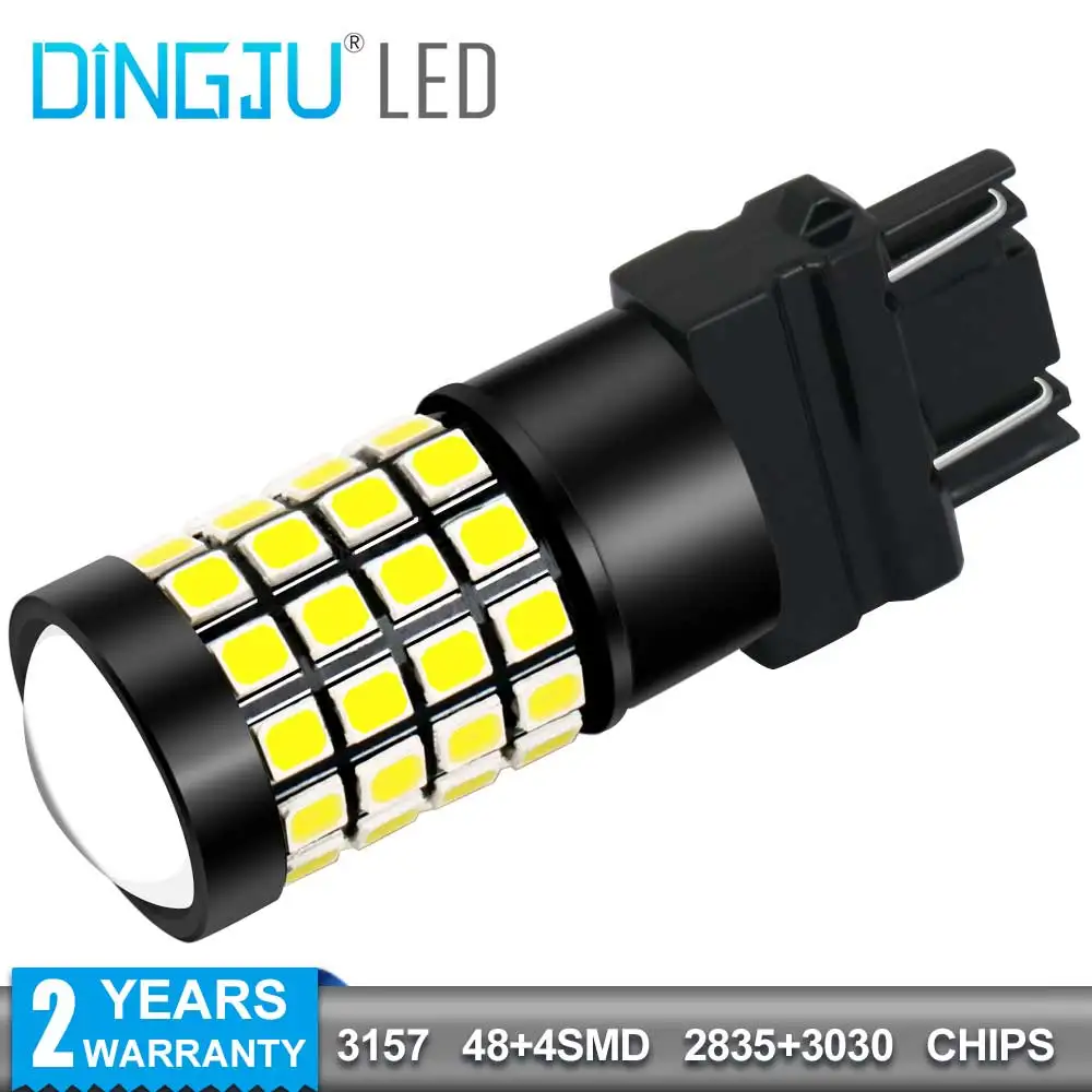 
Factory Supplying Led 3156 3157 T25 P27/7w 48smd 2835 4smd 3030 Auto Bulb 5.2w 532LM Brake Lamp Tail Light DJ082 -3157 