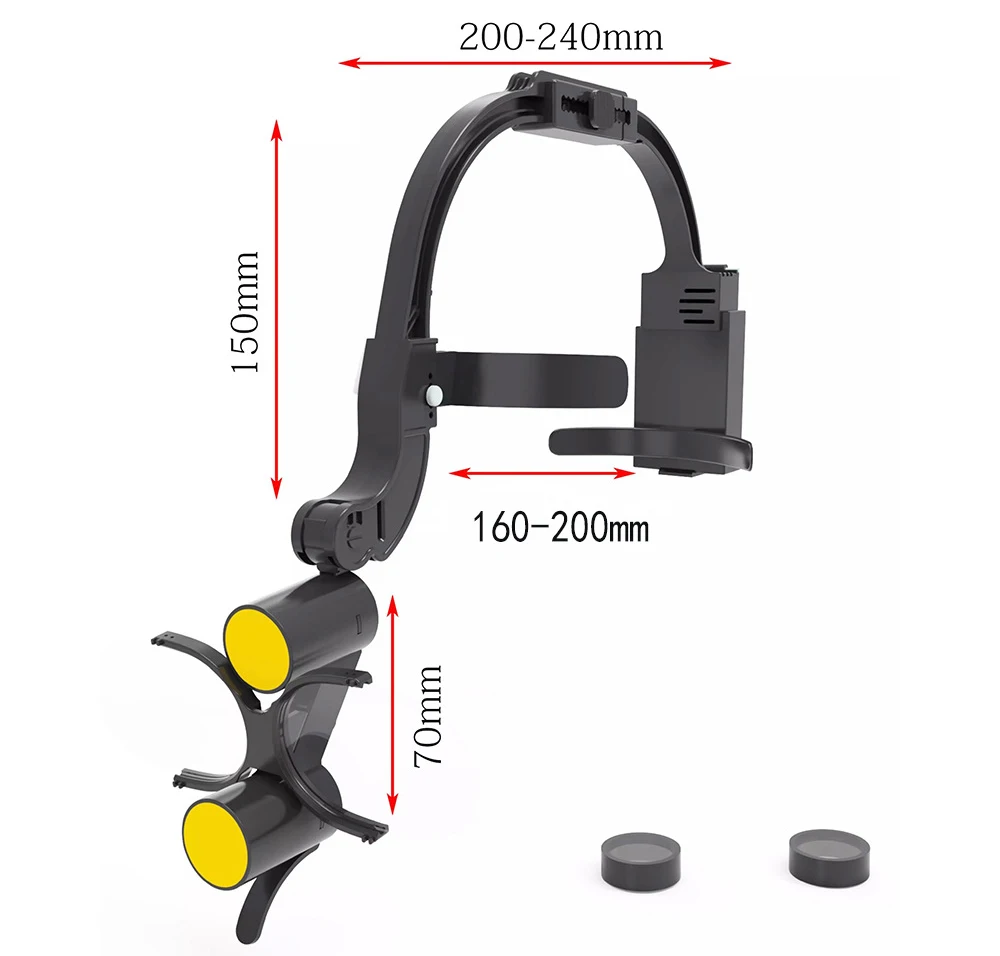 Dental Loupes HD Oral Magnifying Surgical Examination Lamp Ultralight Shadowless Head Lamp Dental Surgery Medical