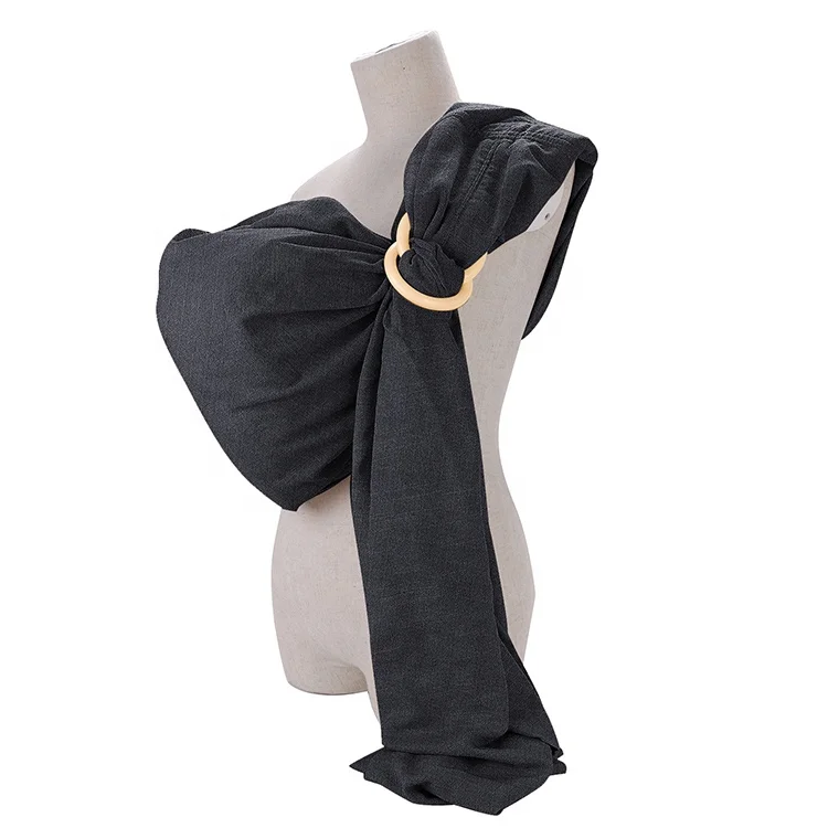 Light weight convertible light grey baby body carrier breathable adjustable ring baby sling carrier wrap