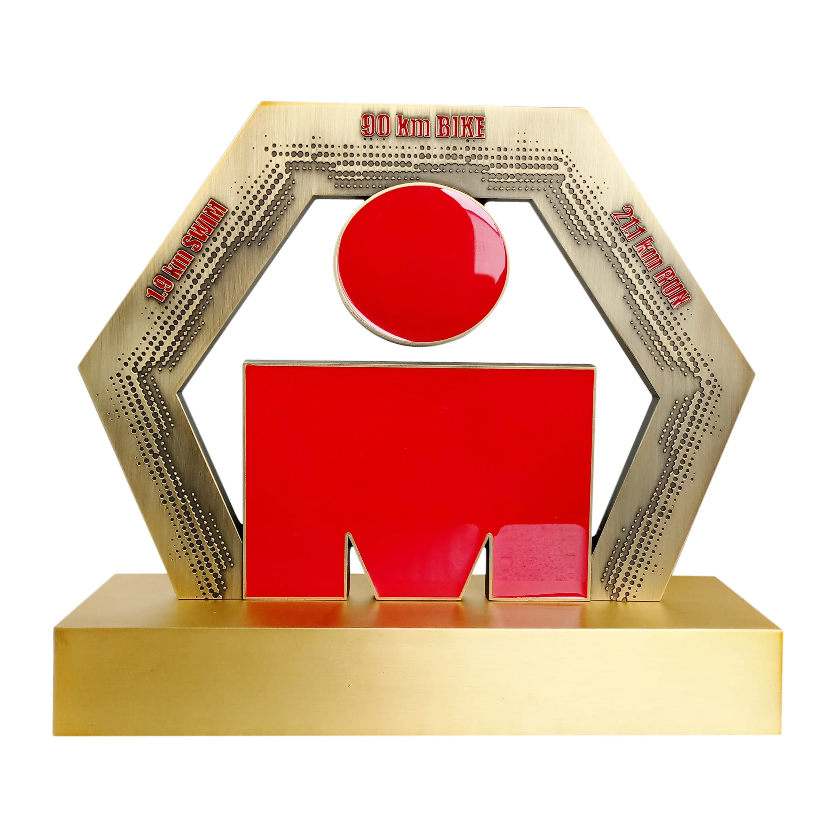 Бляшки из высококачественного алюминиевого сплава для триатлона бега катания плавания награды золотые металлические поделки бизнес-подарок чемпиона