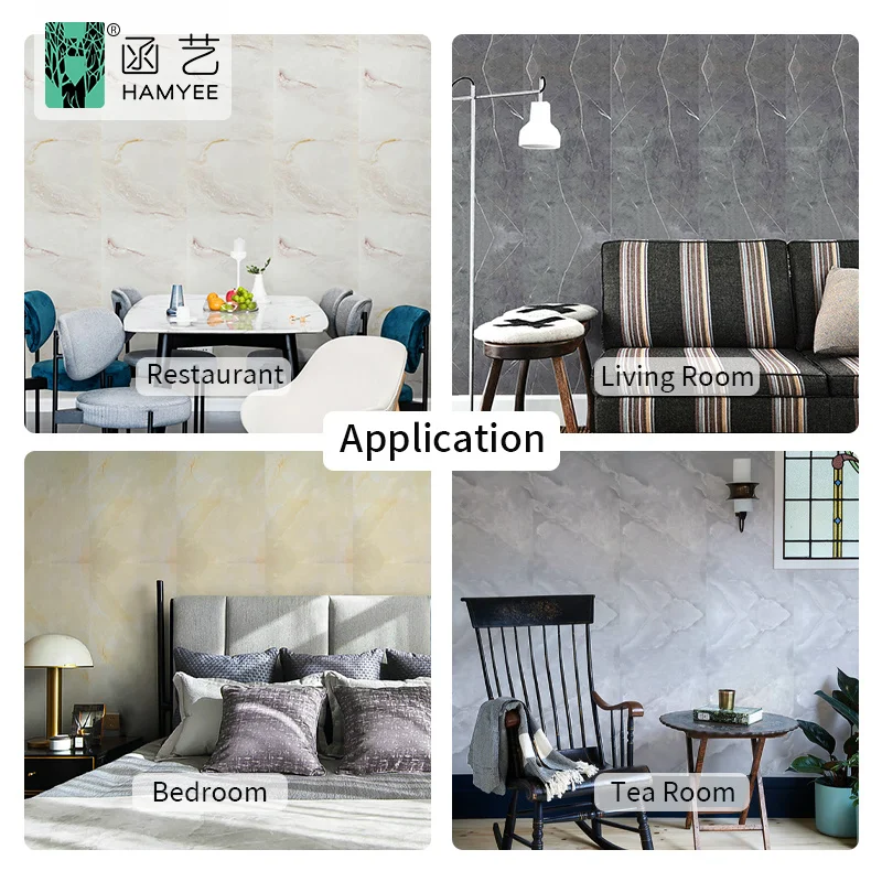 Pvc panel marble wallpaper sticker self adhesive 3d foam sheet wallpaper wall tile sticker