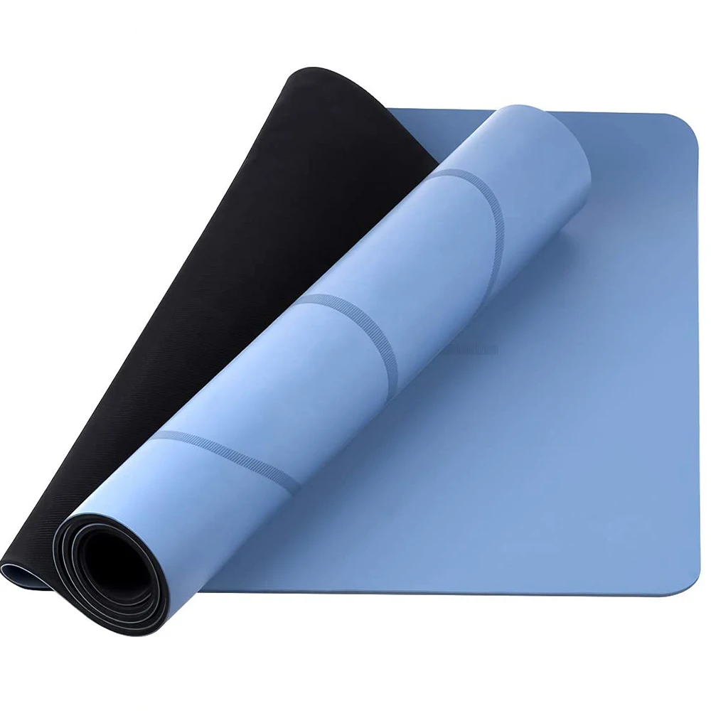 Home Fitness Optimal Cushioning Wide Thick Workout Exercise Mat, Anti-Tear PU Yoga Mat with Carrying Strap
