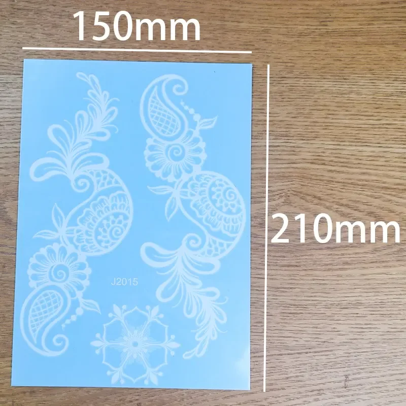 Customized Art Disposable Beauty Colorful Tattoo Sticker 3D White Waterproof Henna Temporary Tattoo Paper